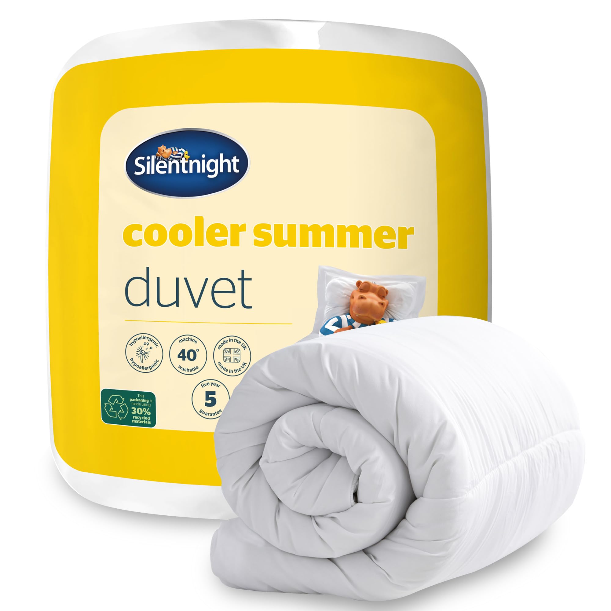 Silentnight Cooler Summer 4.5 Tog Duvet & Pillow (Duvet, Double)