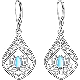 Christmas Tree Cat Drop Dangle Earrings for Women 925 Sterling Silver Moon Star Apple Lotus Palm Tree Lighthouse Lever Back Earrings