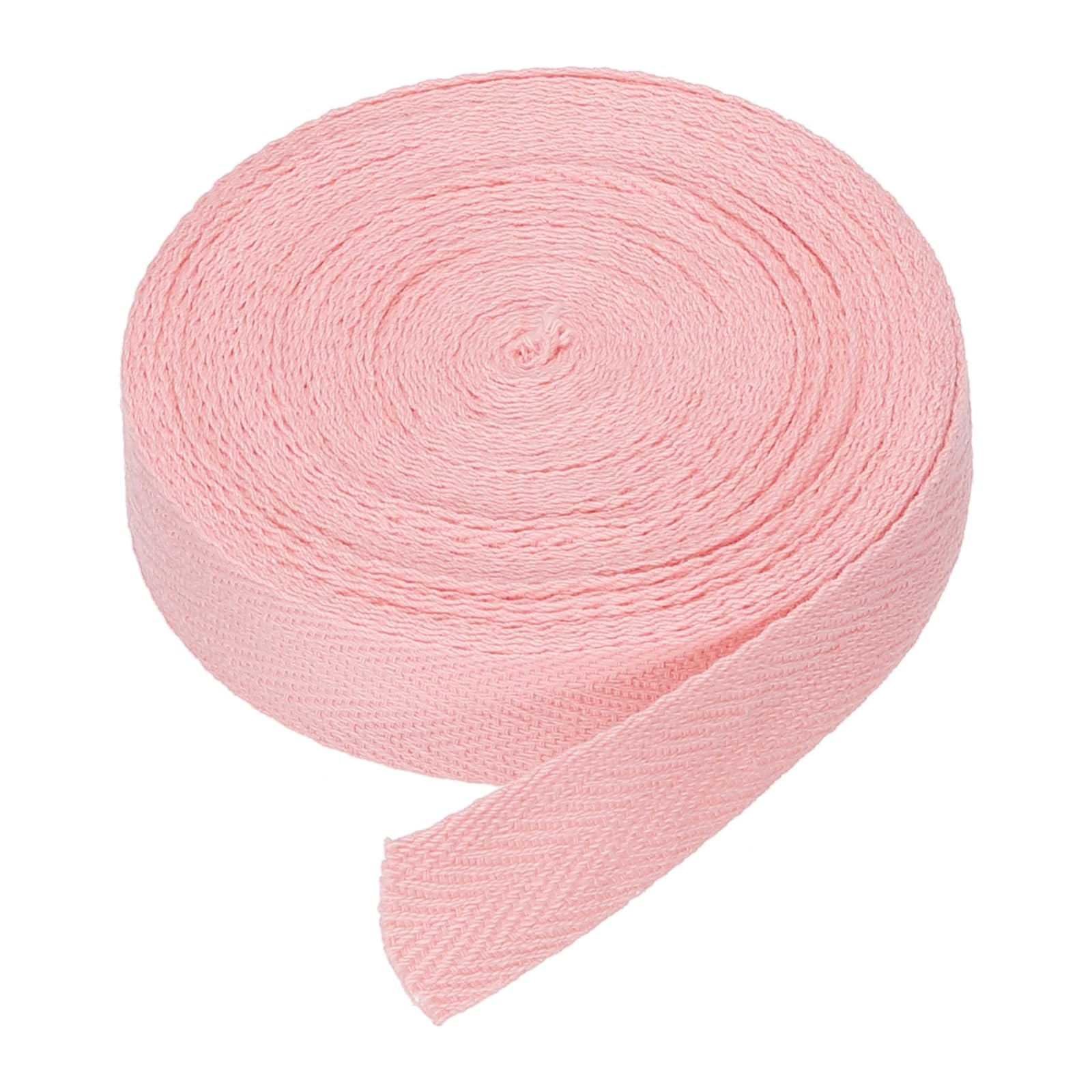DMiotech 3/4"(2cm) 10 Yards Cotton Twill Tape Cotton Ribbons Bias Binding Tape Herringbone Tape Ribbons Light Pink for DIY Crafts, Clothes, Sewing, Knit