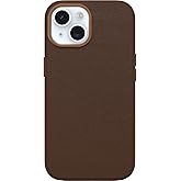 OtterBox iPhone 15 Symmetry Series Cactus Leather for MagSafe - Rich Adobe (Brown), Snaps to MagSafe, Ultra-Sleek, Raised Edges Protect Camera & Screen