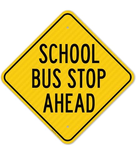 USAストリート看板　SCHOOL BUS STOP DIMARONGTON School Bus Stop Sign - 8