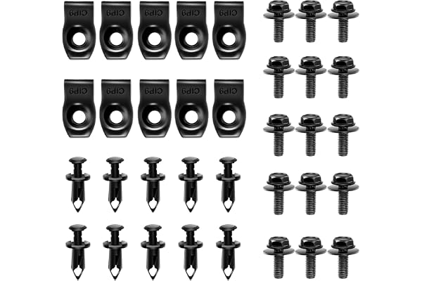 GOOACC GRC-70 35PCS Engine Under Cover Splash Shield Guard Body Bolts Bumper Fender Liner Push Retainer Fastener Rivet Clips,