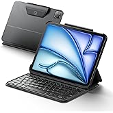 HOU Keyboard Case for iPad Air 11 inch (M3/M2) & iPad Air 5th/4th Gen & iPad Pro 11 inch (2025 M5/M4 2024/4th/3rd/2nd/1st Generation) Lightweight and Portable,Space Leather,Independent Shortcut Keys