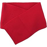 Goclothod Knitted Scarf Winter Warm Neck Warmer Boys Girls Solid Color Scarf