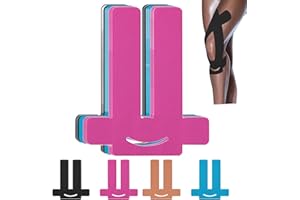 12 Count Precut Kinesiology Tape for Knees, Waterproof Knee Tape for Knee Pain Relief Pre Cut, Original Cotton Athletic Tape,