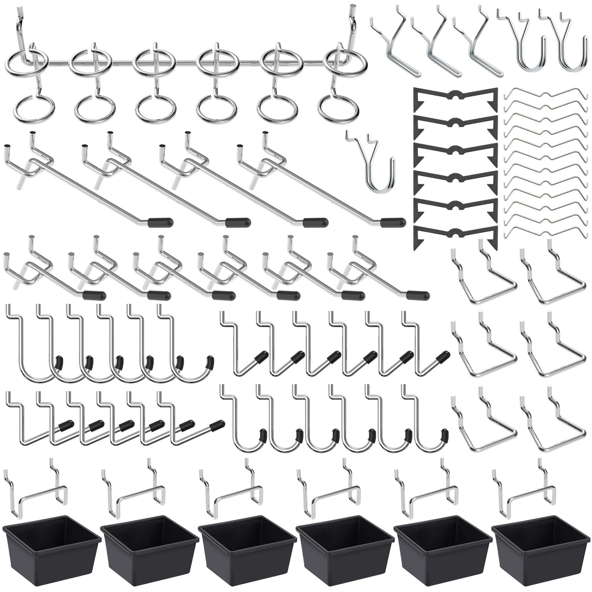 Pegboard Hooks Assortment, for Organizing Various