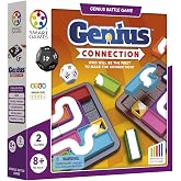 SmartGames Genius Connection - Roll &amp; Race 2-Player Game, Ages 8+ | Roll, connect, fill the grid first! | Speed and strategy | 1-2 players, head-to-head | Ages 8+ | Make the connection to win!
