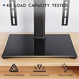 BONTEC Swivel TV Stand for 24-60 inch TVs, Height Adjustable, Glass Base view 5