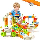 242PCS Electric Train Set for Kids, 3D Cube Track STEM Building Toy | Rechargeable Battery, Gravity-Defying DIY Flexible Railroad Block Kit Toy for Boys Girls Age 3-8, Christmas Birthday Gift