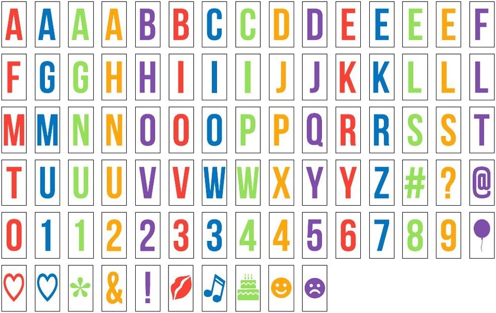 Letras Colores para regalo Lightbox A4 (x85) – Maestro: Amazon.es: Iluminación