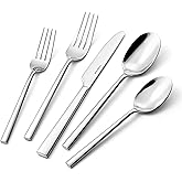 KINGSTONE Silverware Set, 40-Piece Forged Flatware Cutlery Set Premium Stainless Steel, Service for 8, for Home, Wedding, Party,Gift, Mirror Polished and Dishwasher Safe