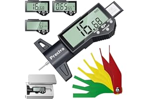 Preciva Tire Tread Depth Gauge & Brake Lining Gauge Set, with Large LCD Display and in, MM, F Conversion, for Tread, Brake Sh