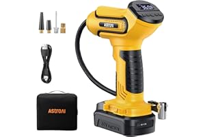 AstroAI Tire Inflator Air Compressor Cordless Car Tire Pump with 20V Rechargeable Li-ion Battery 150 PSI Portable Handheld Ai
