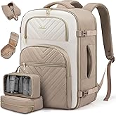 LOVEVOOK Travel Backpack Carry on Flight Approved 40L,Waterproof TSA Travel Essentials Personal Item Backpack for Women Men,Large Carry on Luggage Suitcase Travel Bag for Airplane with 3 Packing Cubes