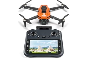 GOVOGORC F180 Drones with 4K Camera Adults 4.5" LCD RC Screen, Follow Me Professional Drone GPS Auto Return Home, 5GHz FPV Real-Time RC Quadcopter Dron for Beginner, SD Card, Long Flight Time Under 249g