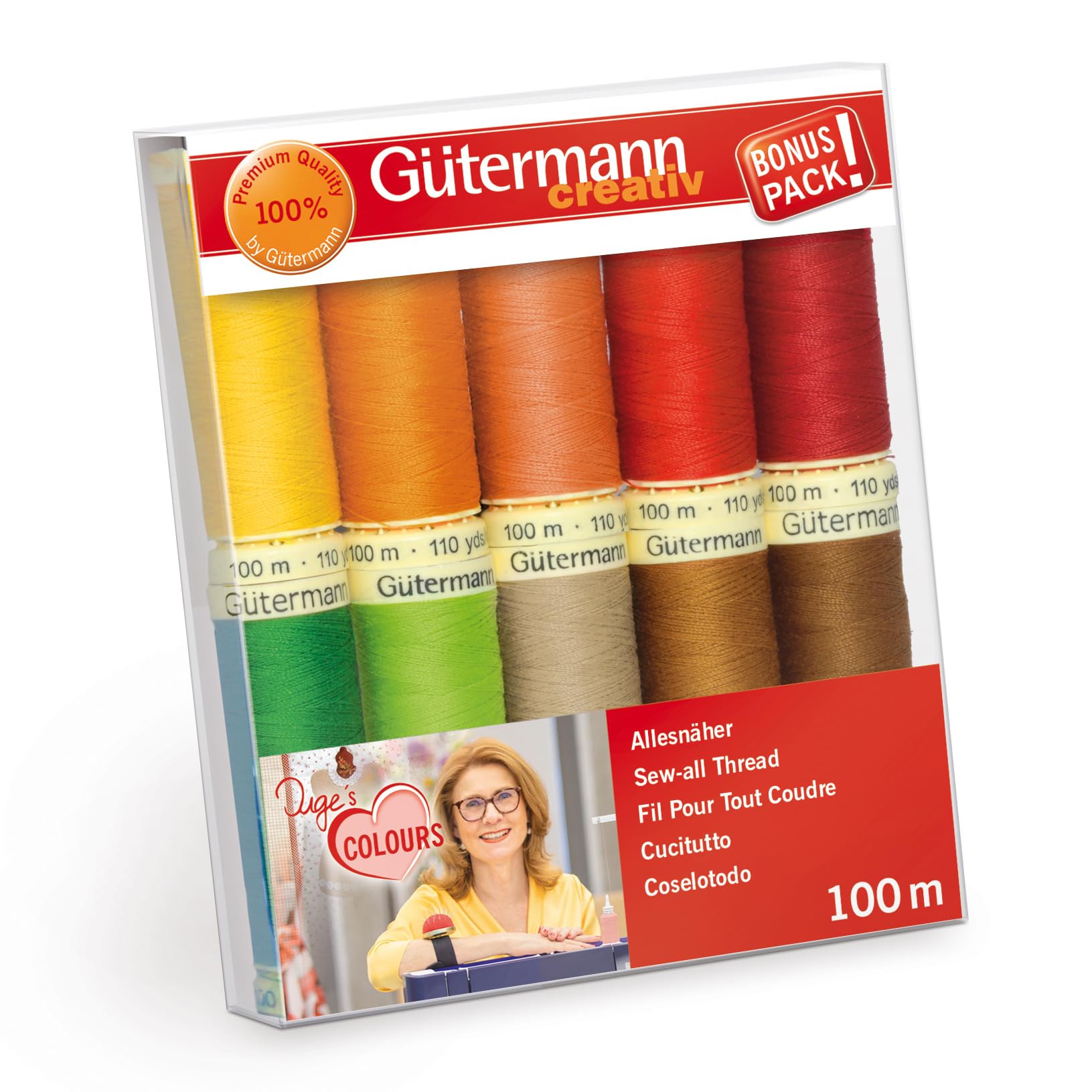 Gütermann creativ Sewing thread set with 10 spools Sew-all thread 100 m in Inge’s Favourite Colours