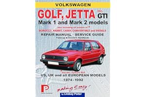 VW GOLF, JETTA, RABBIT, CADDY, SCIROCCO 1974-92 Workshop and Owner's Manual, Service/Tune-up Guide: inc. GTI, Convertible, Di