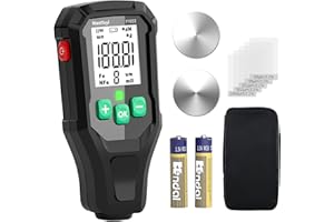 Mastfuyi Paint Thickness Gauge, Digital Car Coating Depth Gauge Tester with Resol 0.1mil, Portable Paint Mil Thickness Meter for Used Car Buyers Auto Detailers, F/NF Measuring, Auto-Off, Data Storage