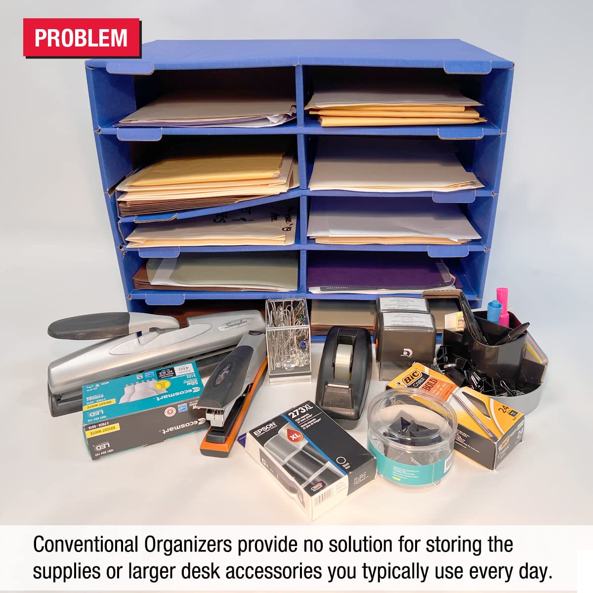 Condition photo showing New/Like New for tierdrop desktop organizer storage drawers - clear the clutter and keep all of your most frequently