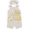 Disney Minnie Mouse Winnie the Pooh Lion King Lilo & Stitch Simba Romper and Headband Newborn to Toddler