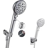 GwernKB Handheld Shower Head with On Off Switch 8-Mode High Pressure Showerhead with 79 Inches Extra-long Stainless Steel Hose and Bracket PLUS Extra Low-Reach Adhesive Wall Mount for Kids,Silver&hellip;