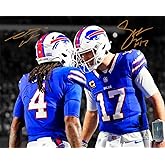 Ikonic Fotohaus Josh Allen James Cook Signed Photo Autograph Print Wall Art Home Decor