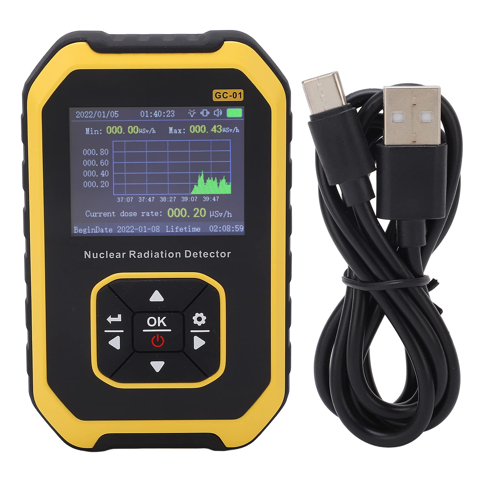 Digital Geiger Counter Radiation Detector for Real Time Monitoring of β γ X Ray, Suitable for Marble Tile