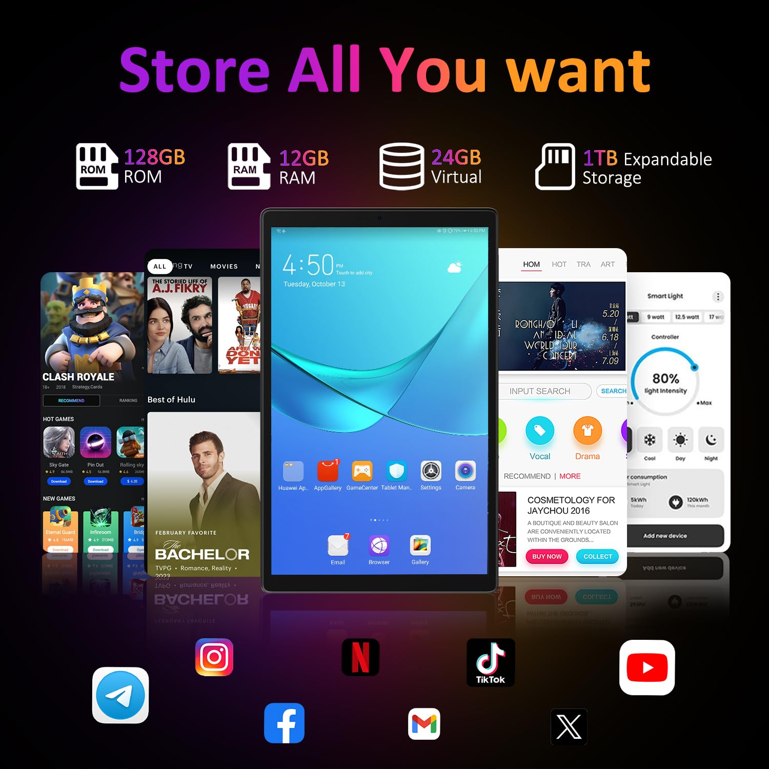 2025 Latest Android 14 Tablets,10.1 Inch Tablet with 36GB RAM 128GB ROM Expand 1TB, 8000mAh Battery, 8+13MP Camera IPS LCD Screen, Support WiFi 5GHz/BT5.0/GPS, 2 In 1 Android Tablet with Keyboard Blue