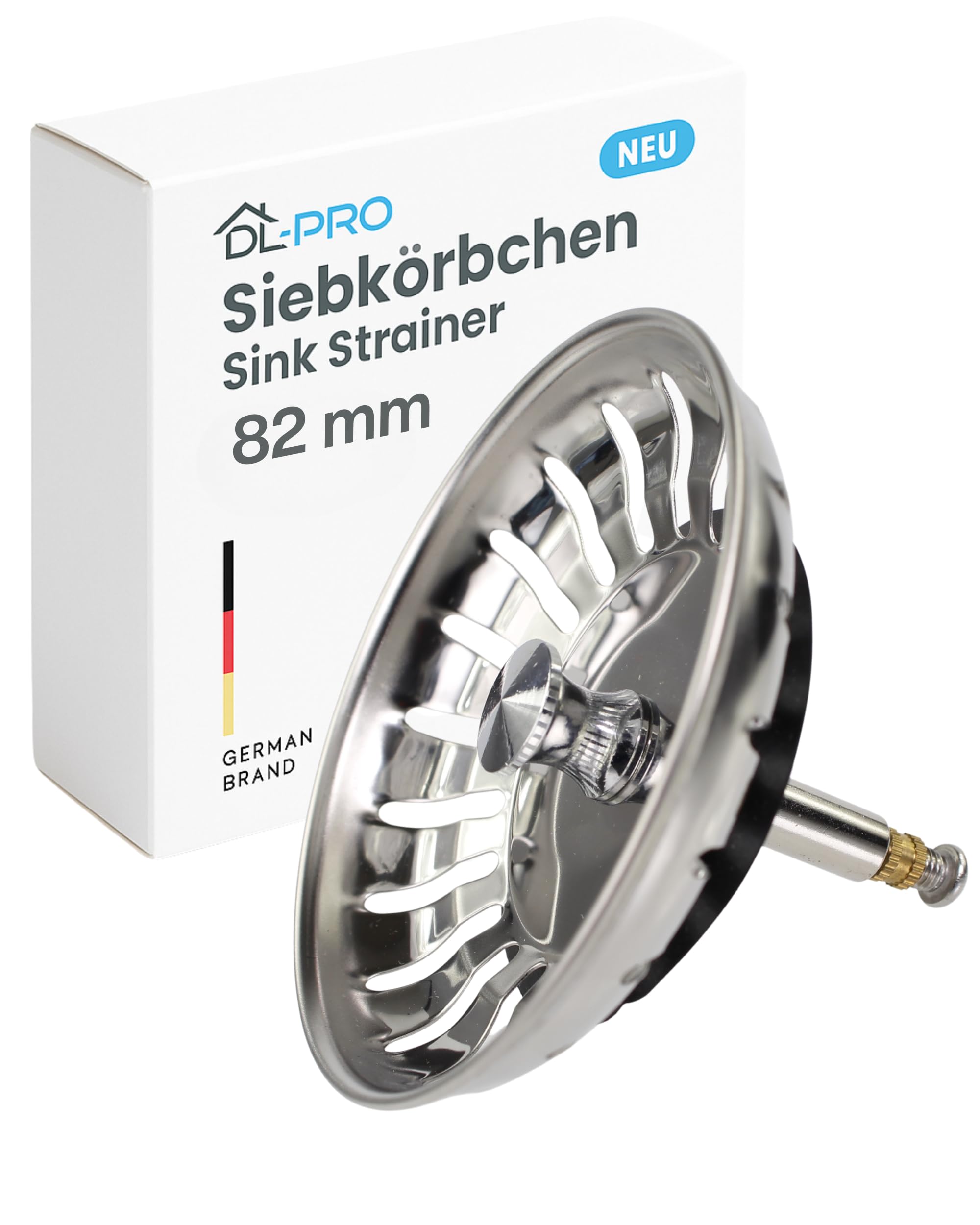 DL-pro Strainer basket 83 mm, 24 slots, Metal, Silver, Premium Quality, Suitable for Blanco 125555