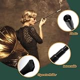Okabay 1920s Flapper Gatsby Accessories Set Sequin Dress Headband Gloves view 6