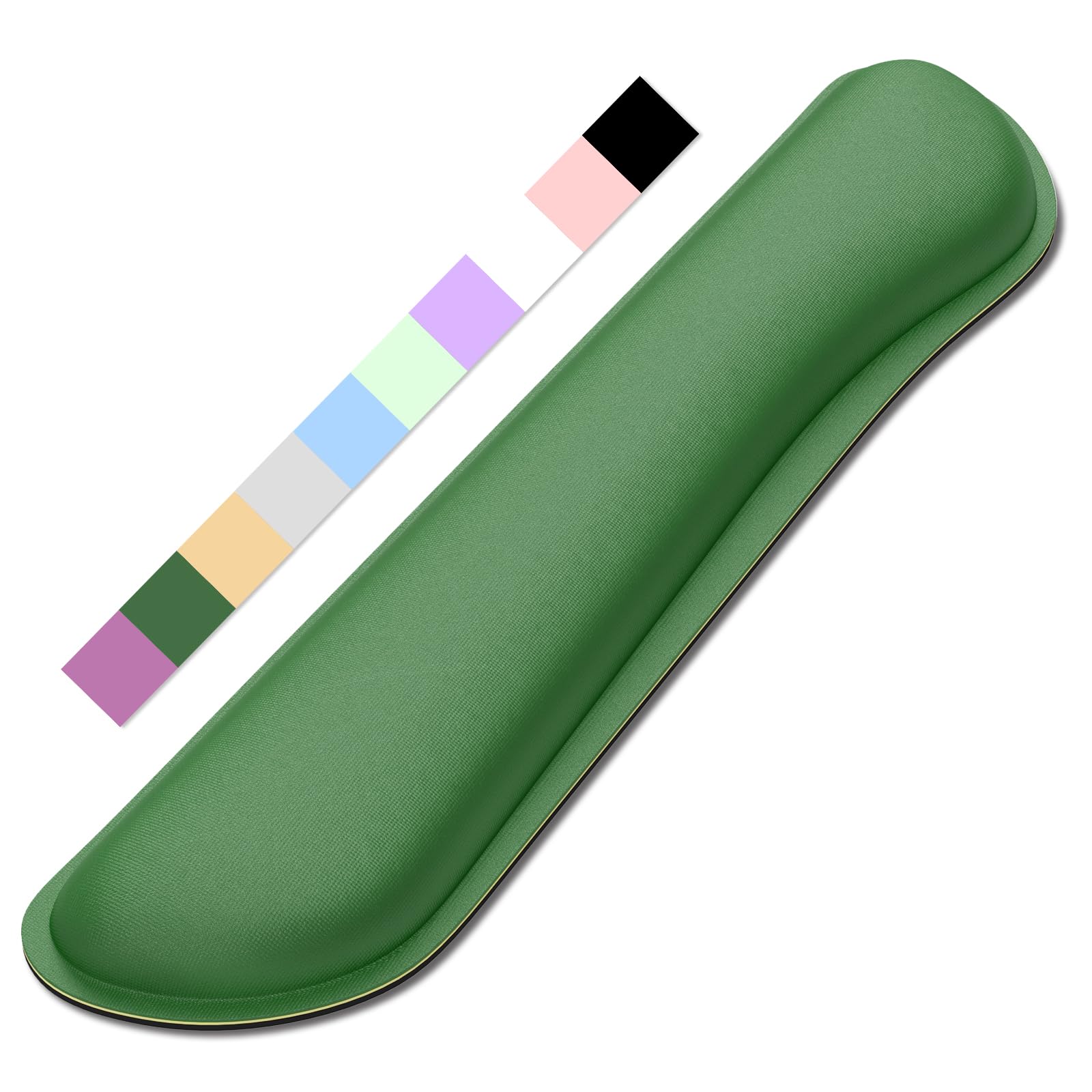 Photo 1 of Dapesuom Enlarge Keyboard Wrist Rest, Memory Foam Keyboard Wrist Cushion for Computer Desk Mats Support, Typing Pain Relief Ergonomic Mouse Pad Rests with Non-Slip Base for Gaming Laptop, Forest Green