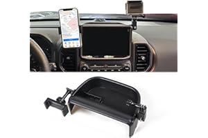 RERPRO Dash Cell Phone Mount Holder Compatible with 2021 2022 2023 2024 New Ford Bronco Sport Interior Accessories for GoPro Camera Dashboard Holder Center Console Organizer Storage Tray