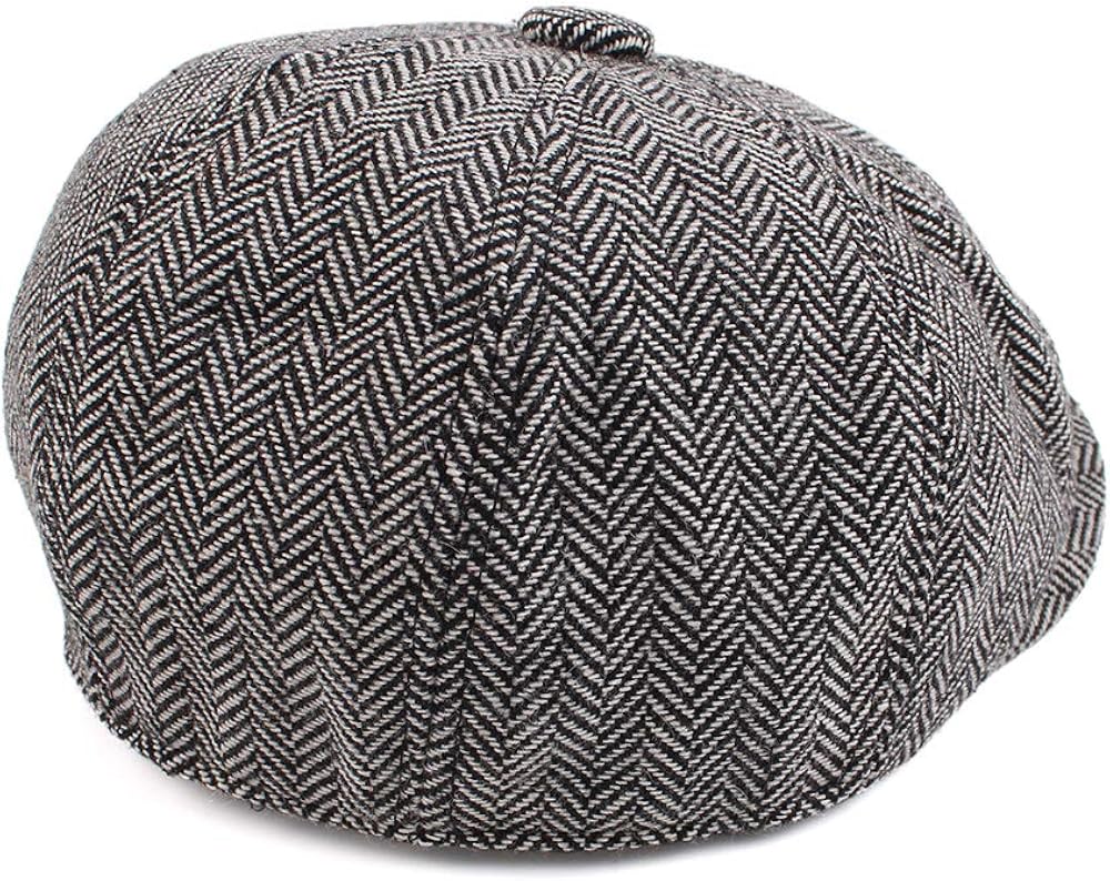 Pesaat Newsboy Caps for Toddler Boys Baby Kids Driver Cap Vintage Tweed Flat Pageboy Hats 2-5 Y (Black, 2-5 Years) - Image 5