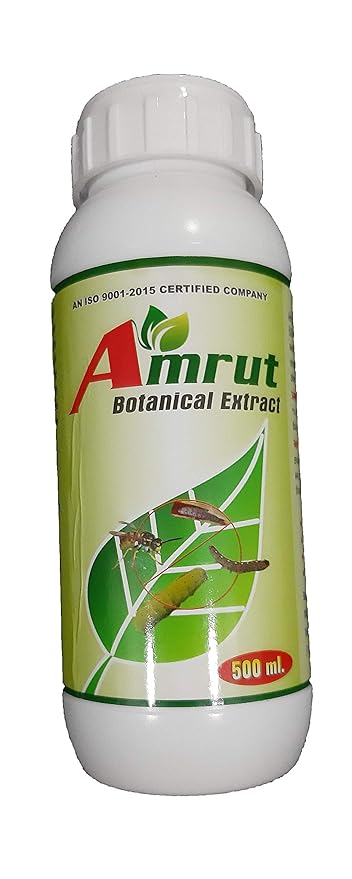 Dharti Corporation Organic Pesticides Amrut Botanicle Extract 500 ML for Caterpillar Use for Home Gardening Kitchen Gardening