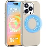 FELONY CASE for Apple iPhone 16 Pro Max - MagSafe Phone Case, Liquid Silicone, Neutral Color with Anti-Scratch Microfiber Lining, Non-Slip Grip & 360° Shockproof Protection (Stone Grey)