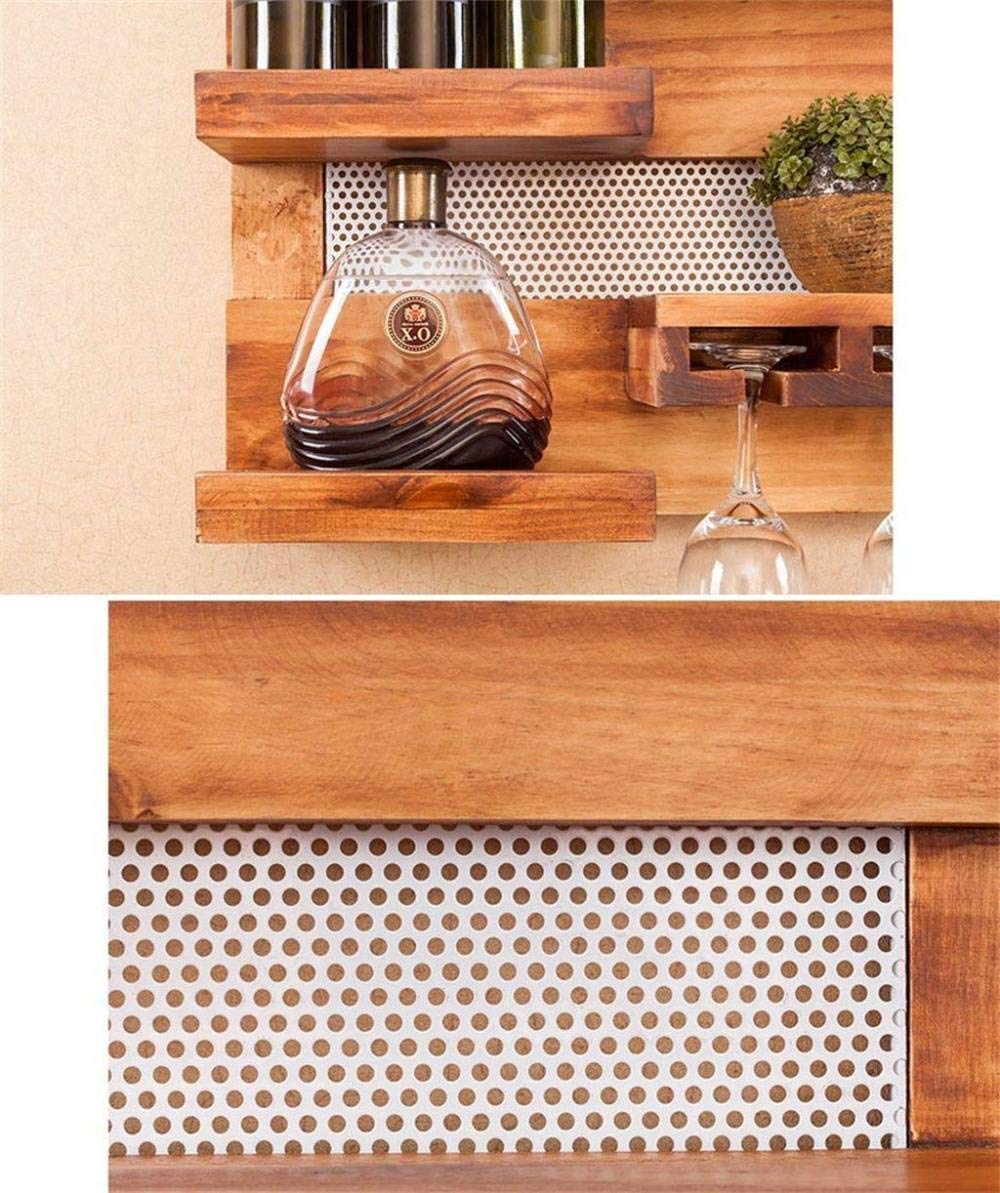 Mensola a soffitto Scaffale Galleggiante Per Bar Industriale, Portabottiglie Pensile Con Portabicchieri, Portaoggetti A Soffitto In Metallo A 2 Livelli, Portabicchieri Da Vino, Casa Quotidiana