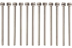 EURO TOOL Miniature Screw Mandrel, Plain, 3/32 Inch, Pack of 12 | BRS-274.00