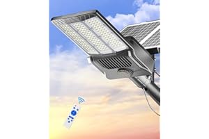 Gefolly SL-11000W Solar Street Lights Outdoor, 800000LM Commercial Parking Lot Light Dusk to Dawn IP67 Waterproof 6500K Security Flood Lights Lamp for Yard, Road, Basketball Courts