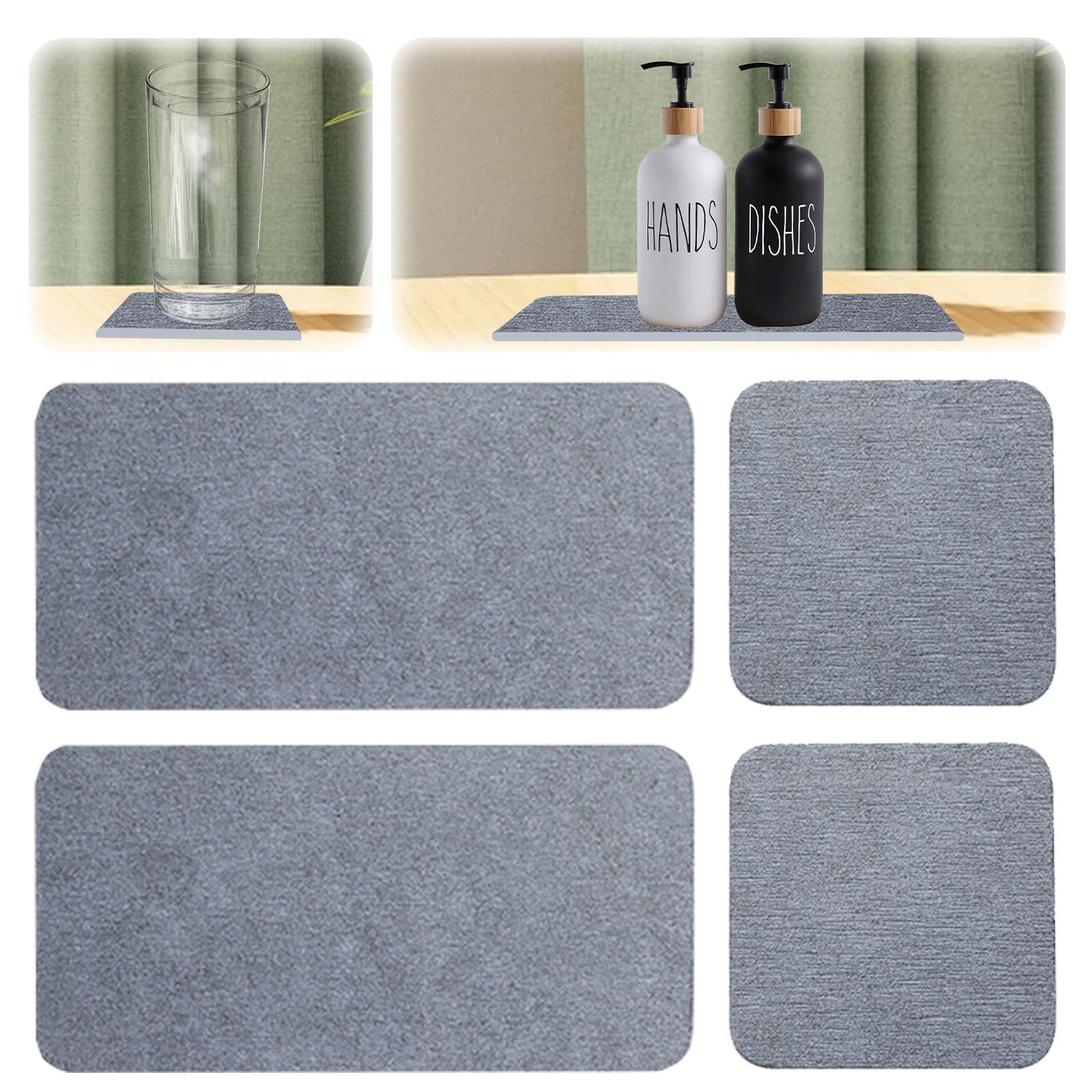 4pcs Quick Drying Soap Tray, Diatomite Soap Dish Anti Slip Water Absorbent Diatomite Coasters, Water Absorbent Soap Tray With Footrest Diatomaceous Earth Soap Dish For Bathroom And Kitchen (blue)