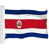 G128 Costa Rica Costa Rican Flag | 3x5 Ft | LiteWeave Pro Series Printed 150D Polyester | Country Flag, Indoor/Outdoor, Vibrant Colors, Brass Grommets, Thicker and More Durable Than 100D 75D Polyester
