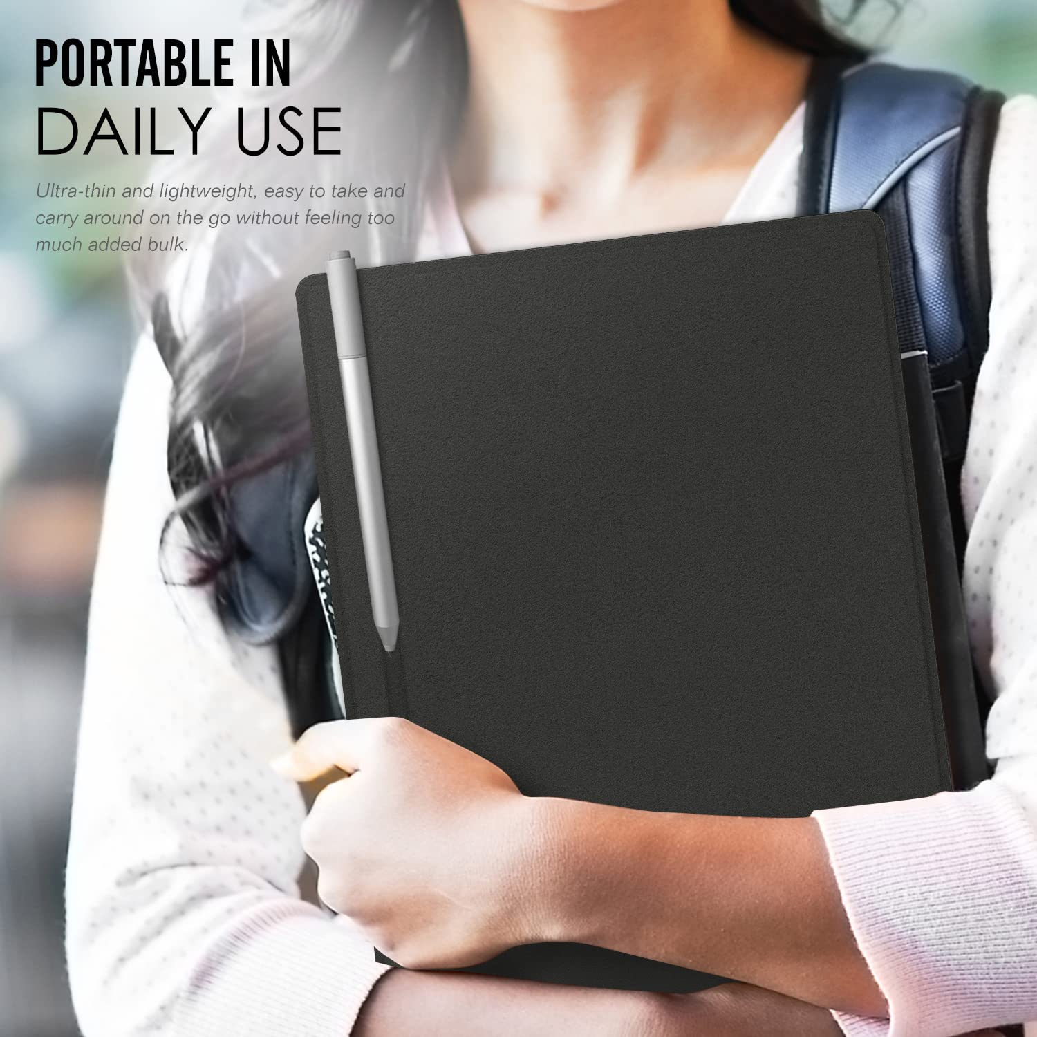 MoKo Type Cover Compatible for Microsoft Surface Pro 7 Plus/Pro 7 / Pro 6 / Pro 5 / Pro 4 /Pro 3, Lightweight Slim Wireless Bluetooth Keyboard with Touchpad and Built-in Rechargeable Battery, Gray