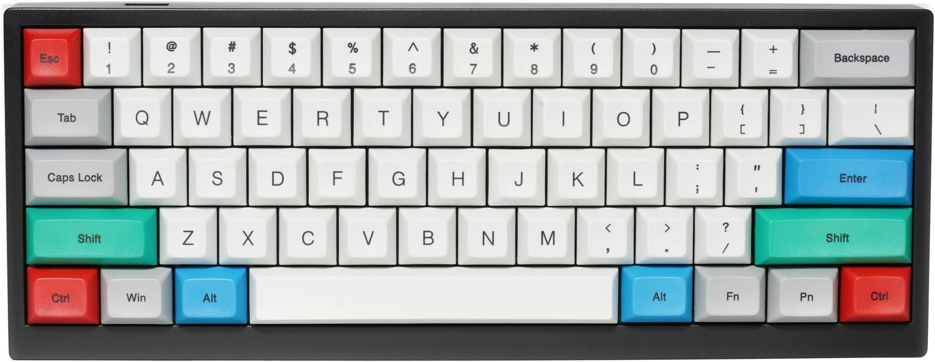 Vortexgear Tab 60 Mechanical Gaming Keyboard Wired Wireless Pbt Dye ...