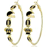 Kopuscristing Football Gifts Game Day Earrings for Women Football Mom Sports Charm Jewelry Gifts Game Day Outfit Accessories