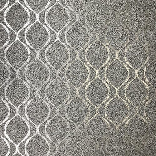 Wallcoveringsmart Mica wallpaper gray black stone granite effect on silver rustic metallic textured old vintage style wall coverings decor Waverly pattern double rolls wallcoverings textures 3D modern
