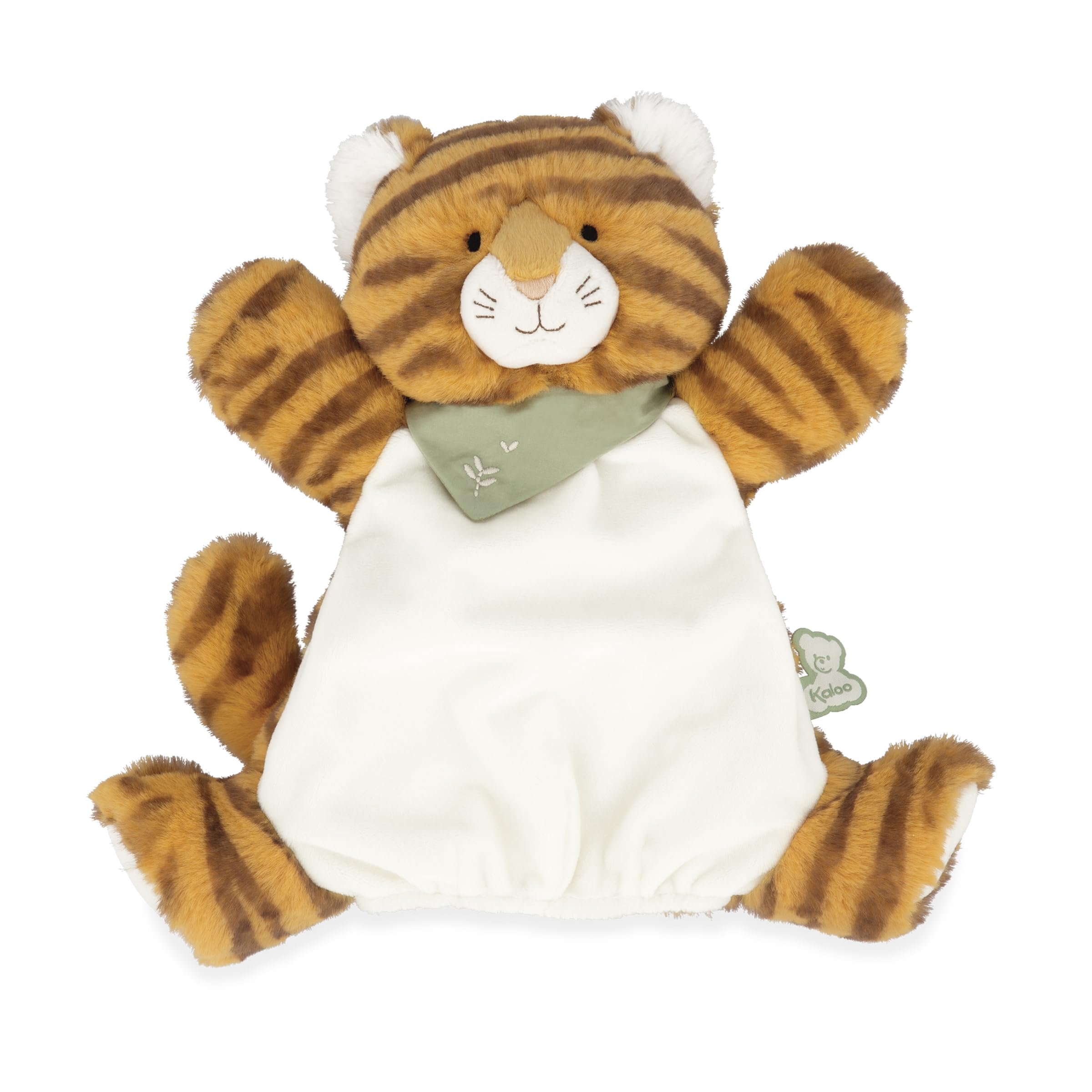 Kaloo - Les Amis - Papaye The Tiger Puppet Comforter for Babies - 24 cm - Ultra-Soft Material - 0 Months +, K224005