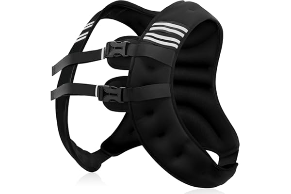 NATURELUX Weighted Vest Men or Women - 5/10/15/20/25/30lbs Weights with Reflective Stripe, Weighted Vest for Workout Equipmen