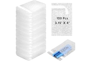 PerKoop 120 Pcs 3.15 x 4 Inch Bubble Cushion Wrap Bags Bulk, Double Wall Bubble Cushion Wrap Pouches, Clear Protective Bags Thickening Shockproof for Shipping Packing Storage Moving