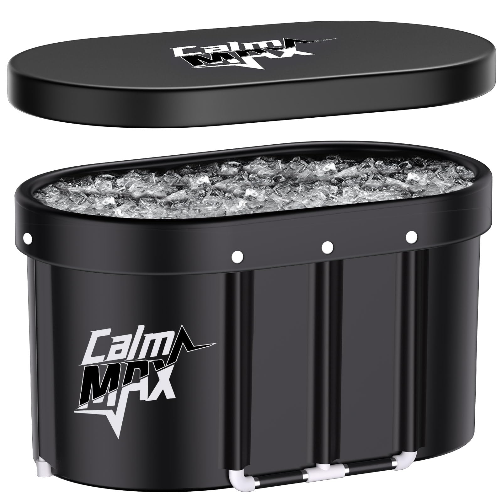 View 1 of ***FINAL SALE*** CalmMax Oval Ice Bath Tub with Lid for Athletes 492L Portable Cold Plunge Tub for Cold Water Therapy 5 Layers Ice Baths at Home Outdoor Gym - 105cm Long