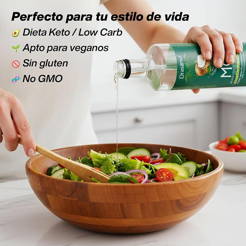 Aceite MCT de Coco Drasanvi Energia de Facil Absorcion 500ml Sin Gluten
