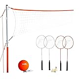 Franklin Sports Volleyball & Badminton Combo Set
